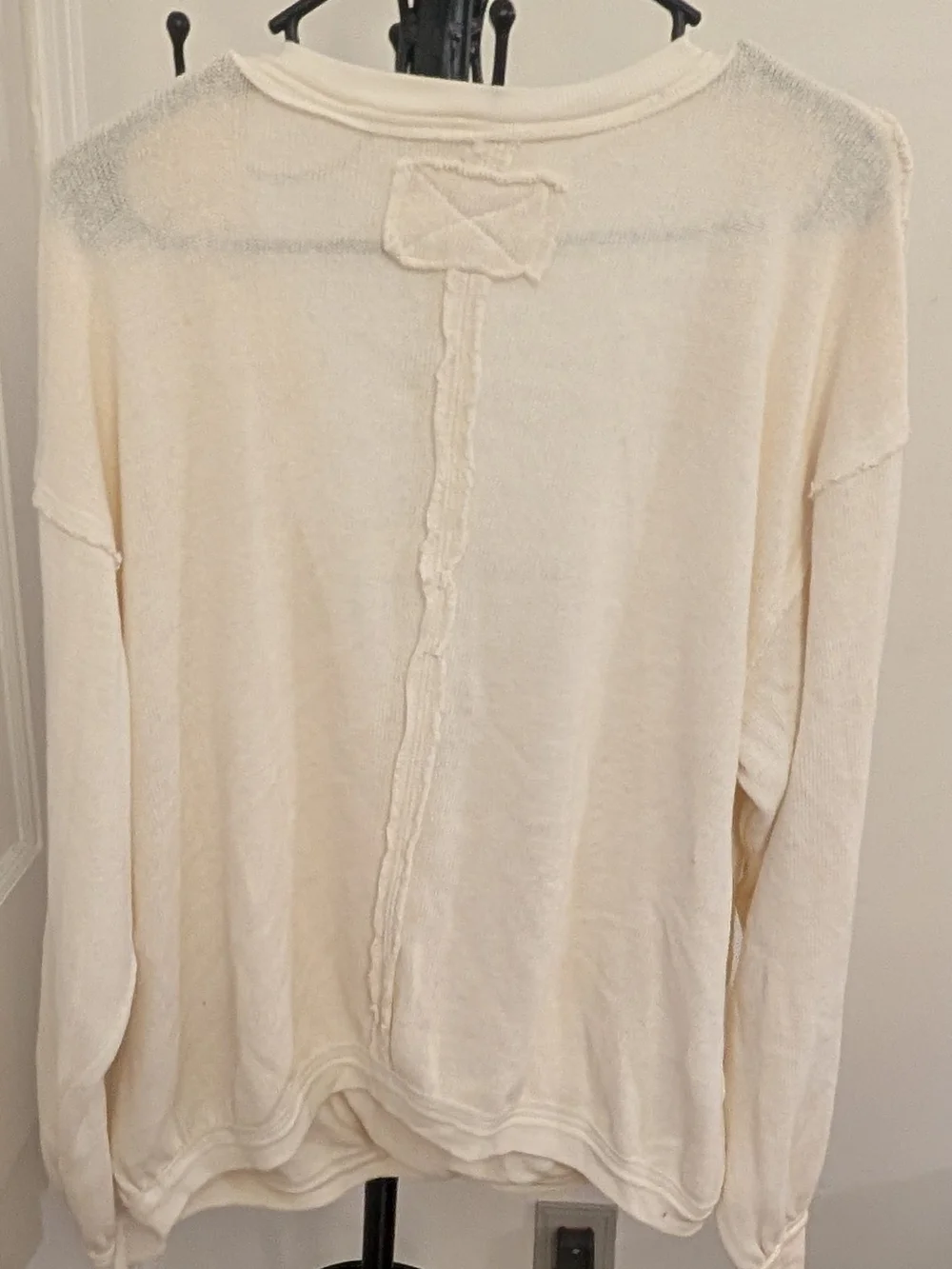 Free People Cream Wrap Pullover Sweater Size Medium